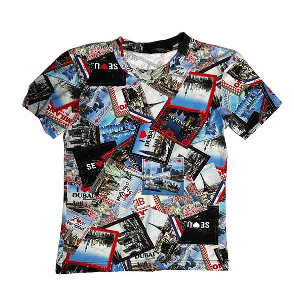 Allover Cities Collage-print T-shirt In Multi - Picture 1 of 2